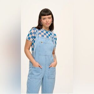 Lucy and Yak Dungarees in Light Denim